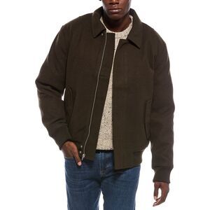 Slate & Stone Mens Zip Bomber Jacket, Green